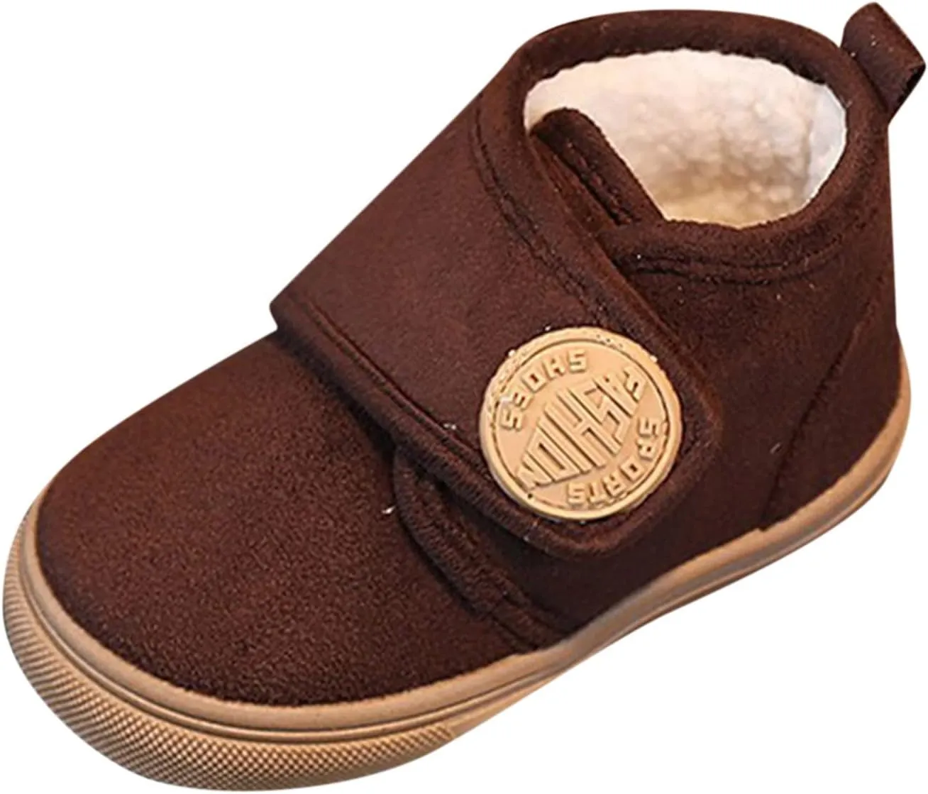 Fashion Winter Children Boots Boys and Girls Flat Bottoms Non Slip Solid Color Plush Warm Hook Loop Sugar Boots Toddler
