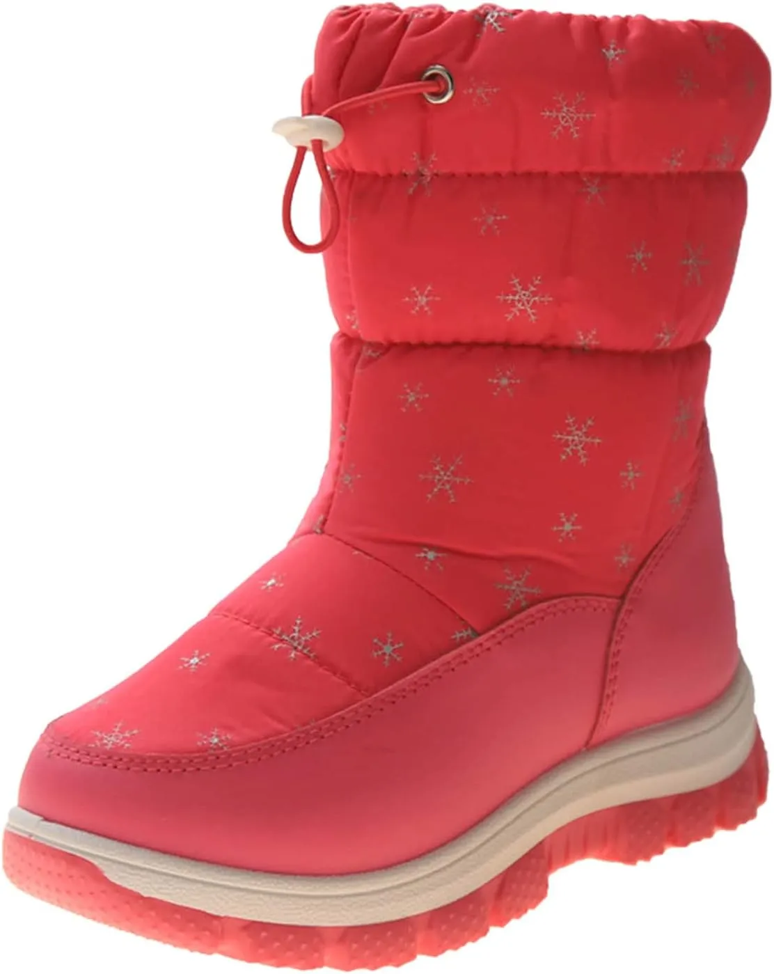 Fashion Winter Children Snow Boots for Boys and Girls Thick Soles Non Slip and Upper Mid Calf Boots Side Ski Boots