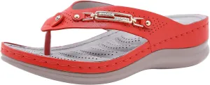 Flip Flops for Women with Arch Support Hollow Slippers Women Crystal Wedge Slip On Summers Vintage Shoes Flops Flip Out