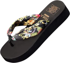 Flip Flops Sandals Lightweight Fashion Spring Wedge Strap Beach Satin Summer Shoes Flip-Flops Platform Bohemian And Slippers Women's slipper