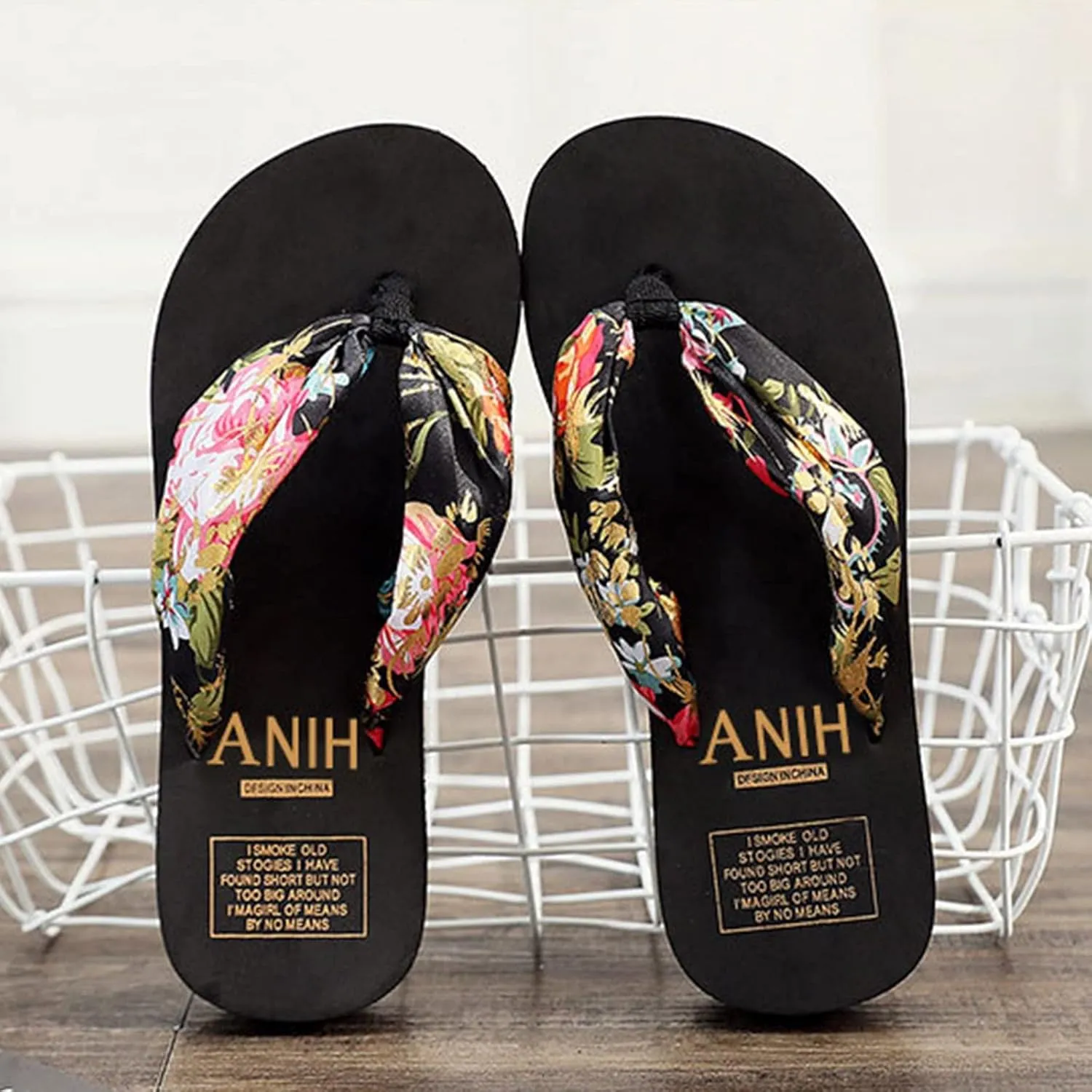 Flip Flops Sandals Lightweight Fashion Spring Wedge Strap Beach Satin Summer Shoes Flip-Flops Platform Bohemian And Slippers Women's slipper