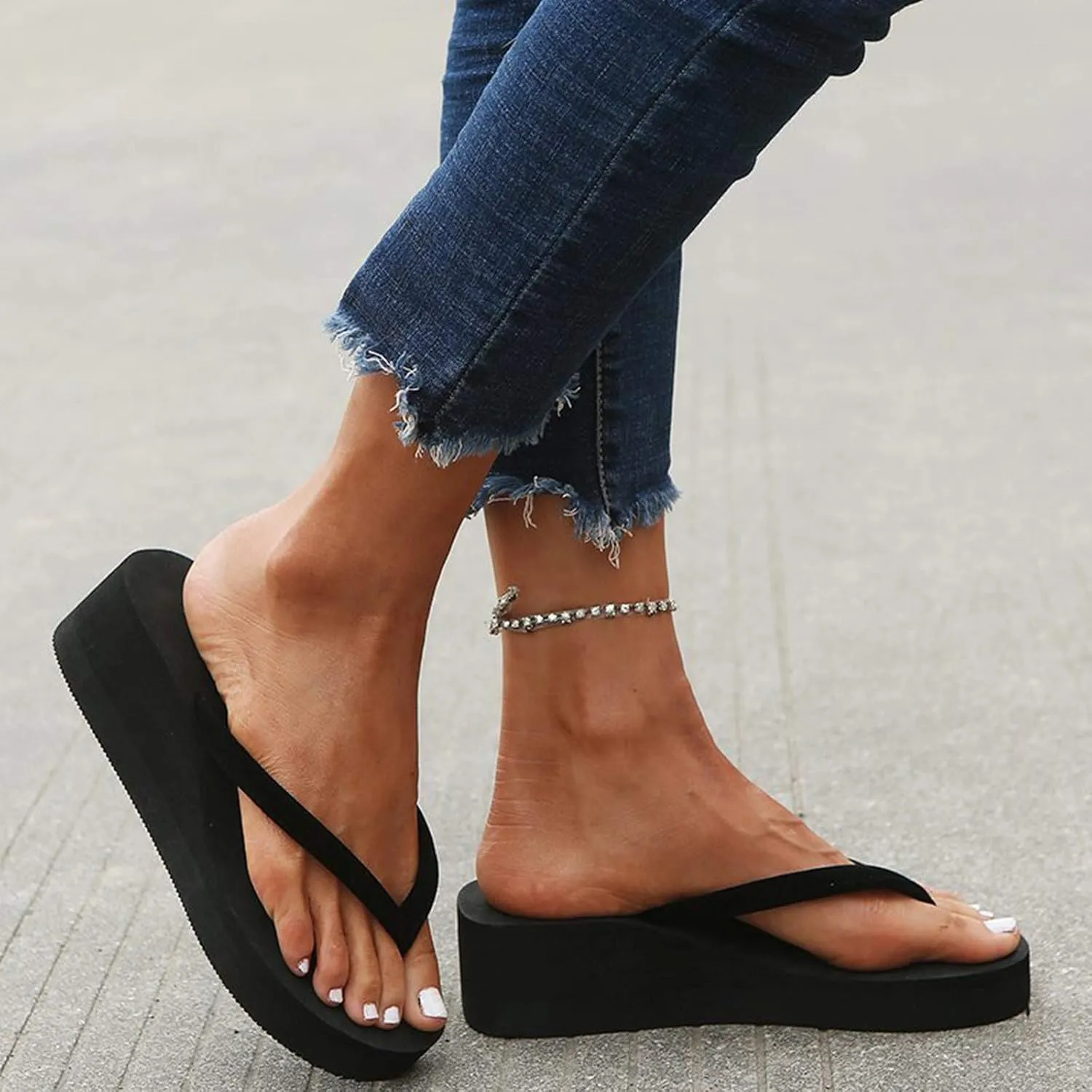 Flip Flops Sandals Lightweight Slippers Bohemian Shoes Platform Ladies Sandals Wedges Beach Women's Women's slipper