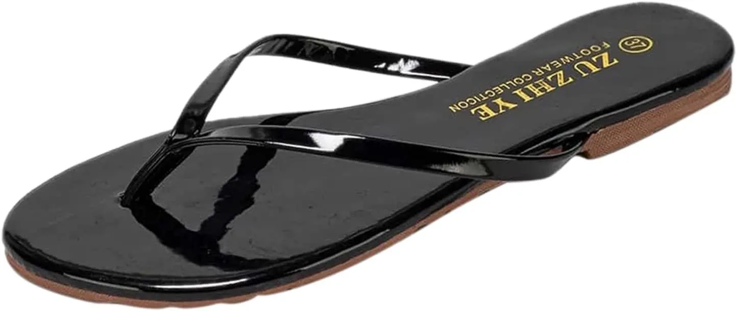 Flip Flops Sandals Lightweight Summer Women Fashion Sandals Flip Flops Thick Sole Solid Color Open Toe Casual