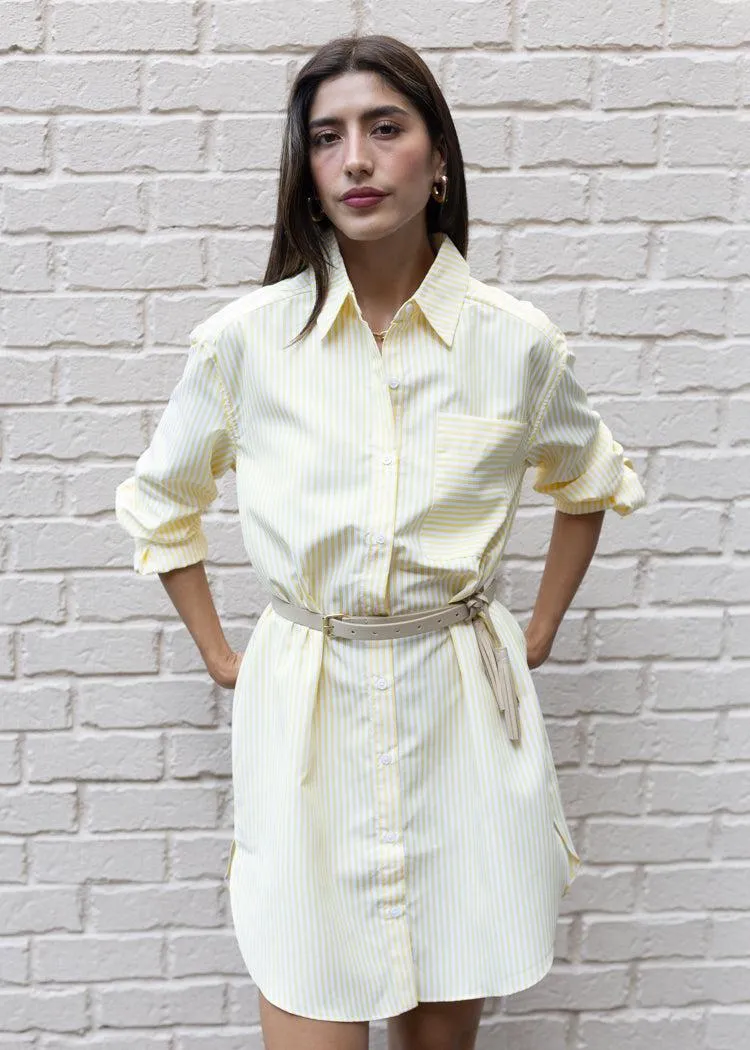 Georgina Striped Shirt Dress-***FINAL SALE***
