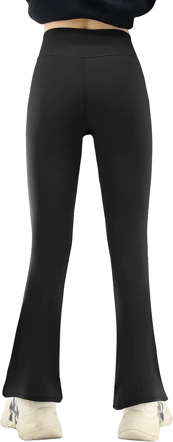 Girls Flare Leggings Cross High Waisted Yoga Bootcut Pants Bell Bottoms for Girls