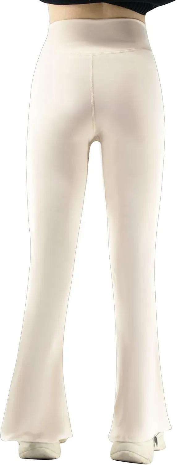 Girls Flare Leggings Cross High Waisted Yoga Bootcut Pants Bell Bottoms for Girls