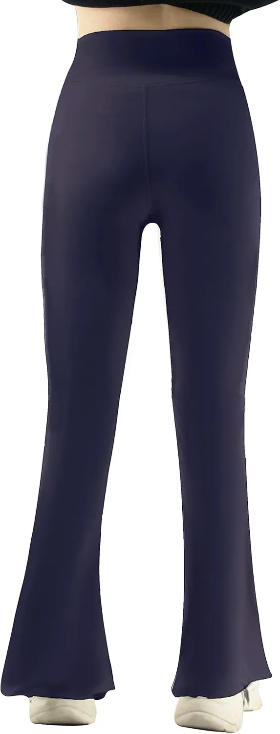 Girls Flare Leggings Cross High Waisted Yoga Bootcut Pants Bell Bottoms for Girls