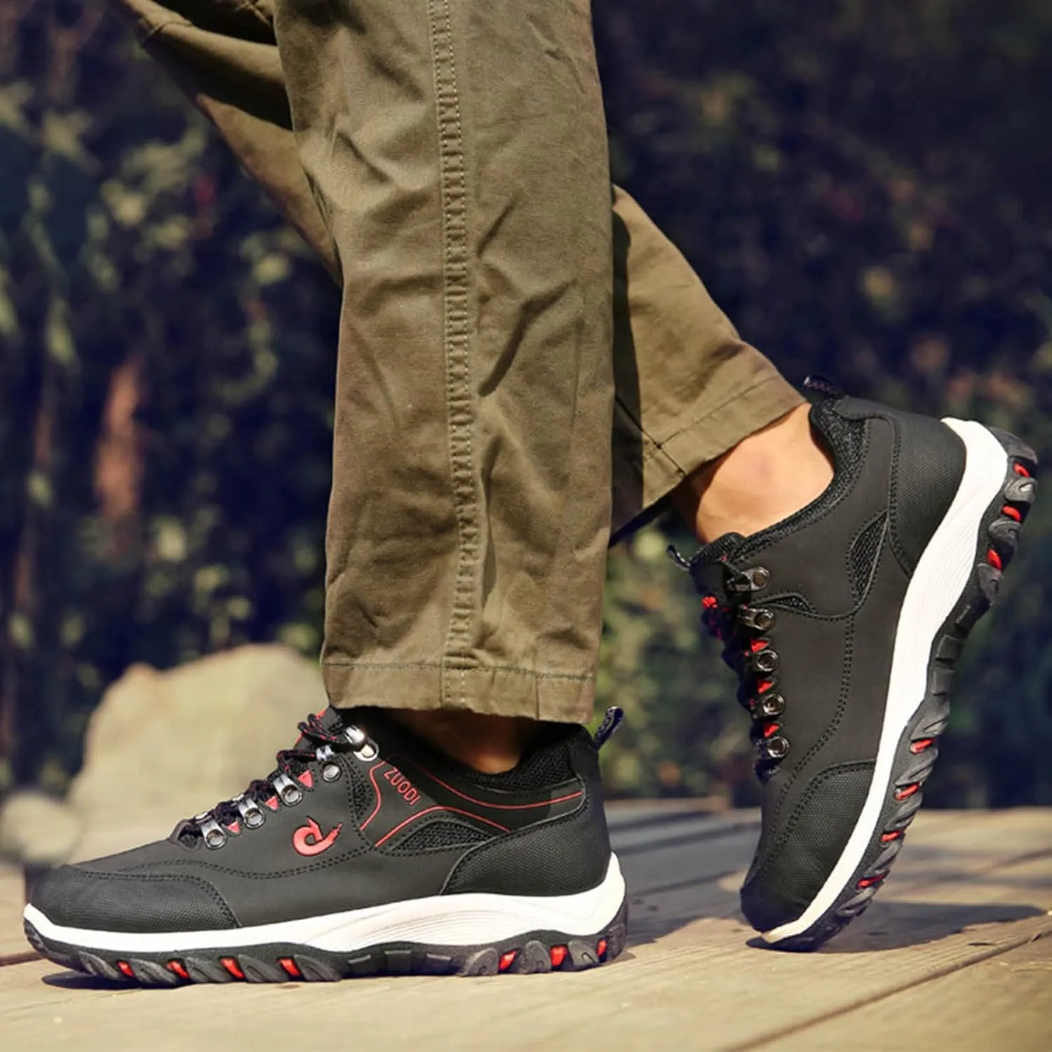 Hiking Shoes for Men Lightweight Walking Shoes Outdoor Trailing Sneakers Non-Slip Sneakers Hiking Walking Shoes
