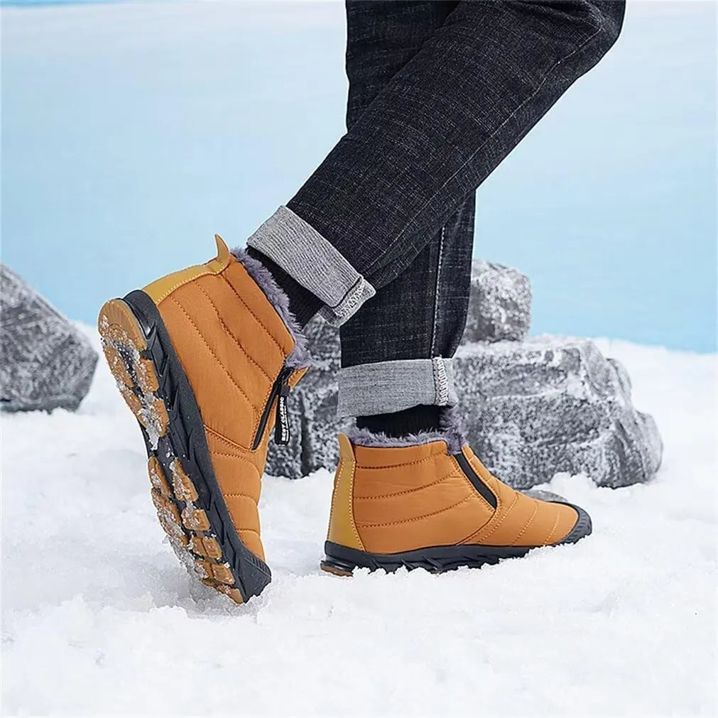 Jakcuz Women Winter Snow Boots Zip Up Fur Lined Warm Ankle Boot Outdoor Anti-slip Waterproof Comfortable Short Boot