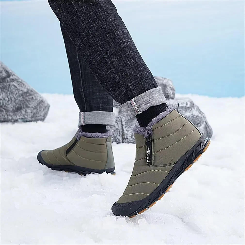 Jakcuz Women Winter Snow Boots Zip Up Fur Lined Warm Ankle Boot Outdoor Anti-slip Waterproof Comfortable Short Boot
