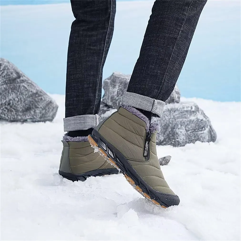 Jakcuz Women Winter Snow Boots Zip Up Fur Lined Warm Ankle Boot Outdoor Anti-slip Waterproof Comfortable Short Boot