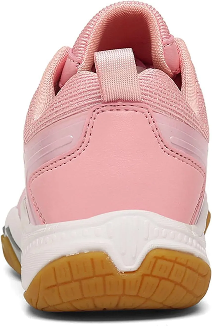 JiuQing Women's Tennis Shoes Fitness Sneakers Breathable Non-Slip for Badminton Pickleball Table Tennis