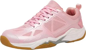 JiuQing Women's Tennis Shoes Fitness Sneakers Breathable Non-Slip for Badminton Pickleball Table Tennis