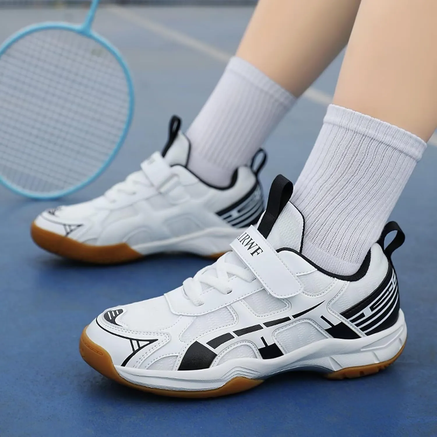 Kids Boys Girls Sports Shoes - Lightweight Sports Walking and Badminton Shoes for Indoor and Outdoor Badminton (Little Kid/Big Kids)
