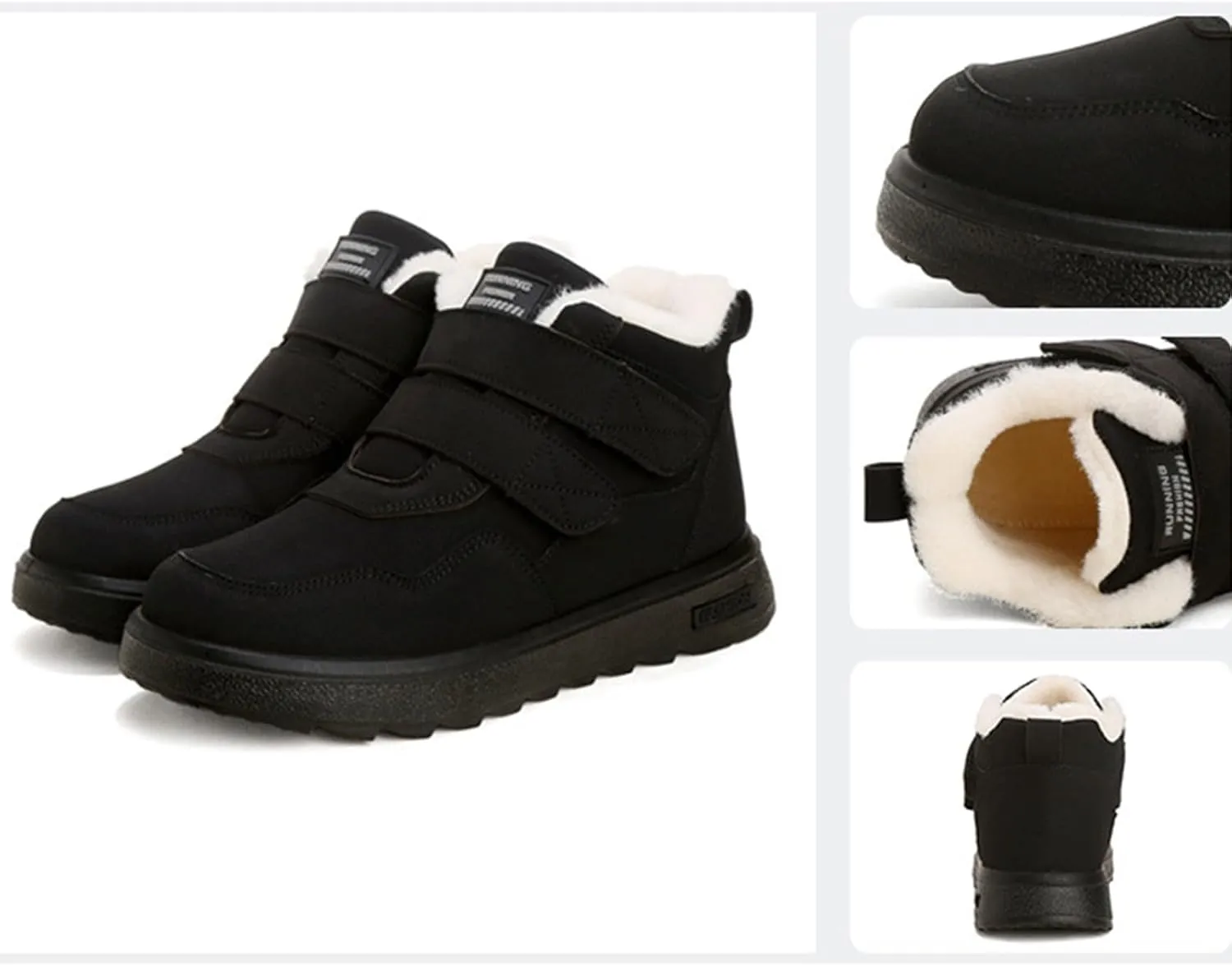 Kids Fuzzy Snow Booties Open Toe Shoes Childrens Outdoor Ski Warm Comfy Boots Light Breathable Thick Non Slip Shoes