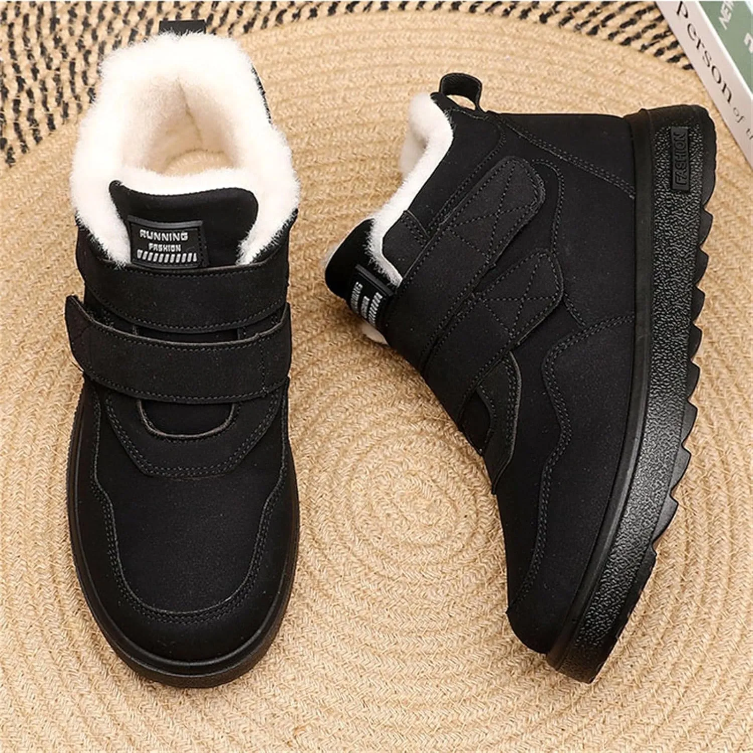 Kids Fuzzy Snow Booties Open Toe Shoes Childrens Outdoor Ski Warm Comfy Boots Light Breathable Thick Non Slip Shoes