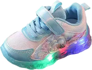 Kids Light up Shoes Children Tennis Shoes Toddler Lightweight Anti-Slip Small White LED Shoes Baby Boys Girls Sport Sneakers