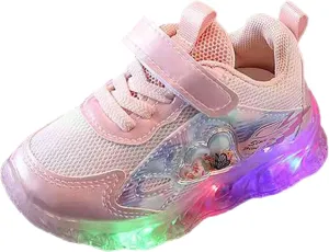 Kids Light up Shoes Children Tennis Shoes Toddler Lightweight Anti-Slip Small White LED Shoes Baby Boys Girls Sport Sneakers