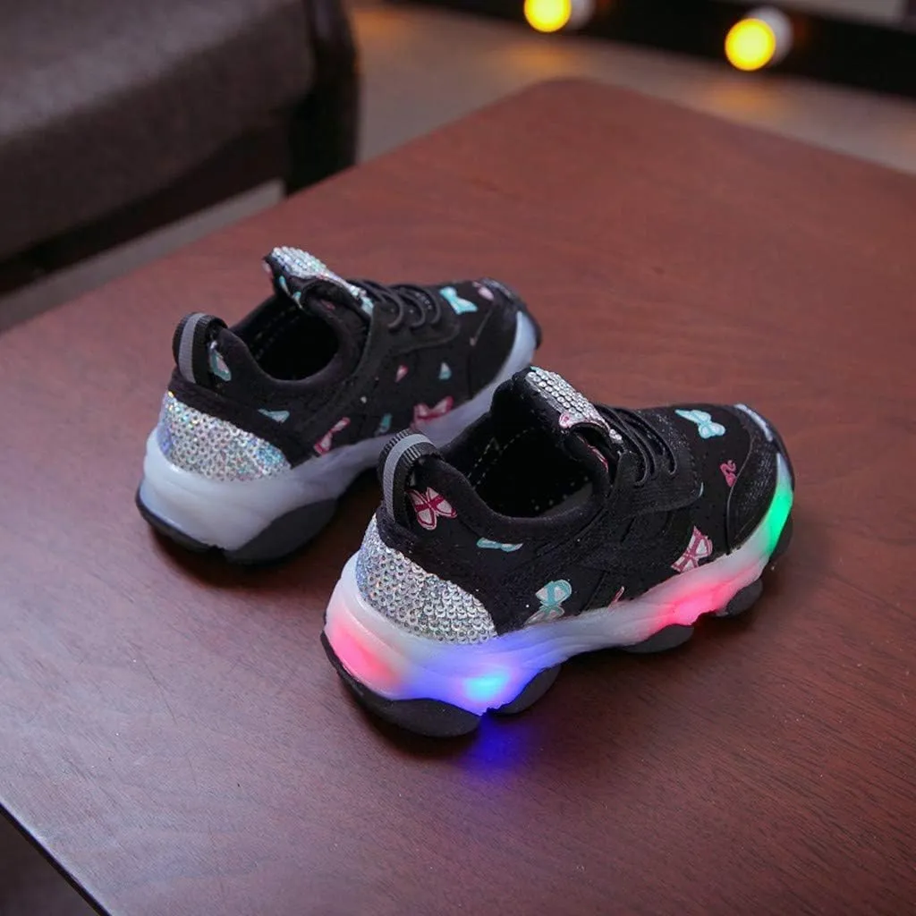 Kids Light Up Shoes Flash Sneakers Lightweight for Boys Girls Toddler Athletic Runing Walking Kids Tennis Shoes