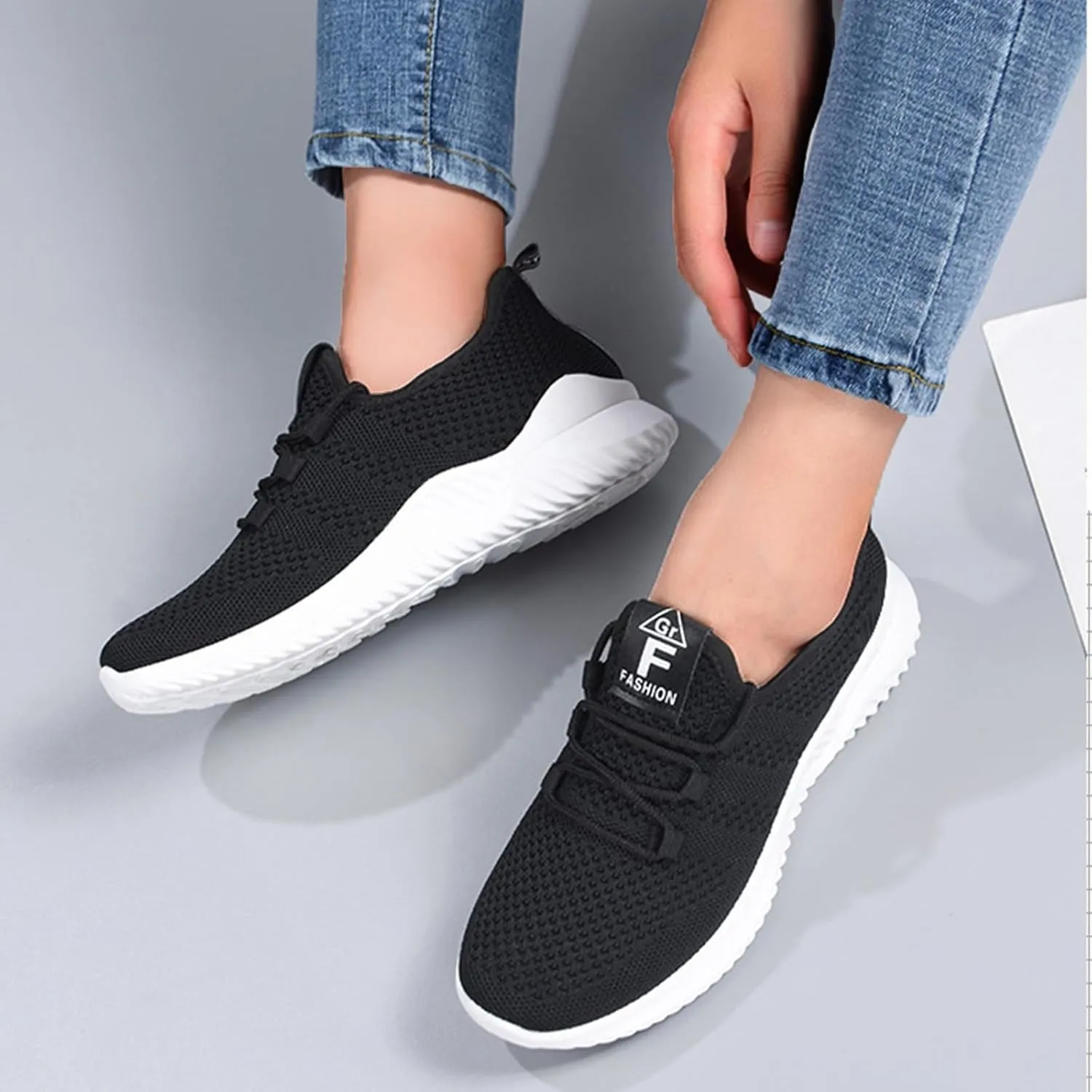 Kubbon Shoes for Women Lightweight Tennis Fashion Sneakers Slip On Casual Sneakers Sports Workout Gym Shoes Walking Running Shoe Comfortable Sneaker