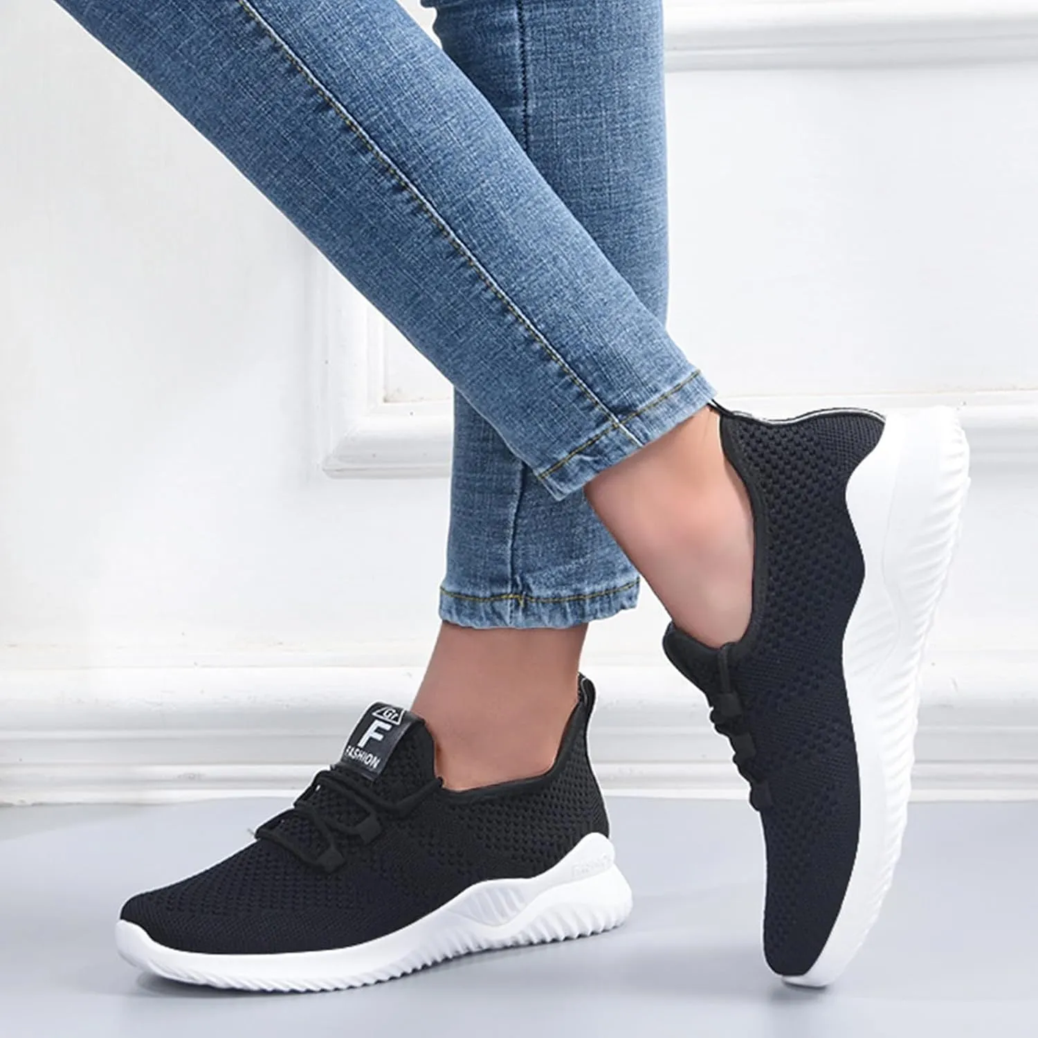 Kubbon Shoes for Women Lightweight Tennis Fashion Sneakers Slip On Casual Sneakers Sports Workout Gym Shoes Walking Running Shoe Comfortable Sneaker