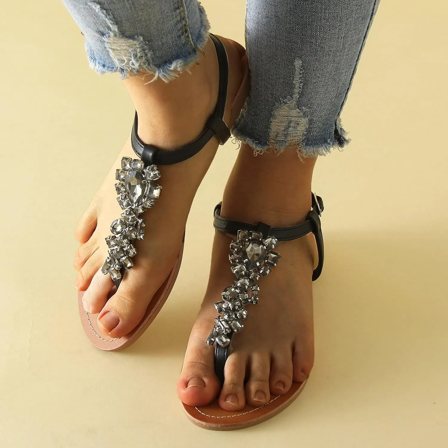 Ladies Shoes Flat Thong Sandals With Flat Flip Flop Sandals Platform Chunky Sandals for Women 10