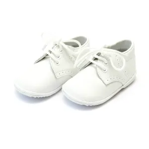 L'Amour James Boy's White Leather Lace Up Shoe