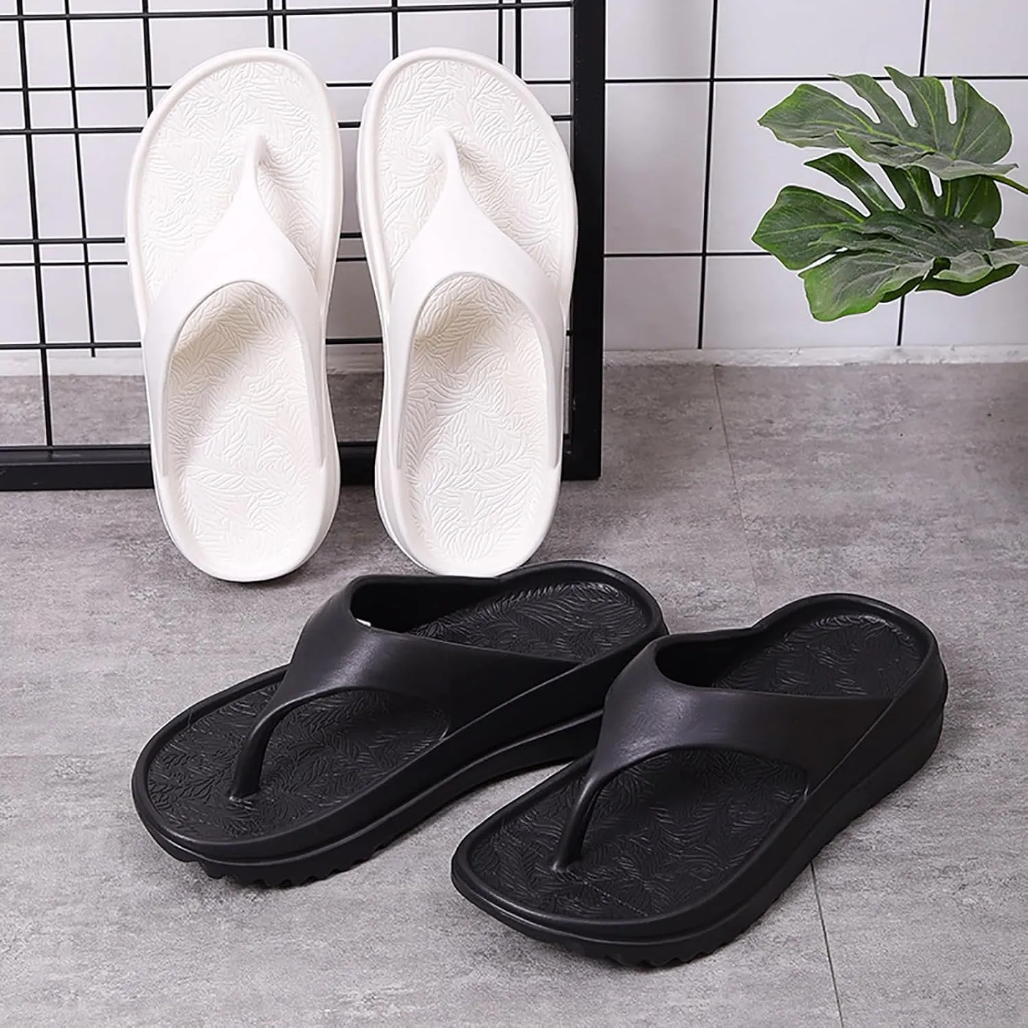 Lazy Shoes Women's Orthotic Flip Flops with Arch Support Soft Thong Pillow Sandals Flip Flops Wedges Slipper