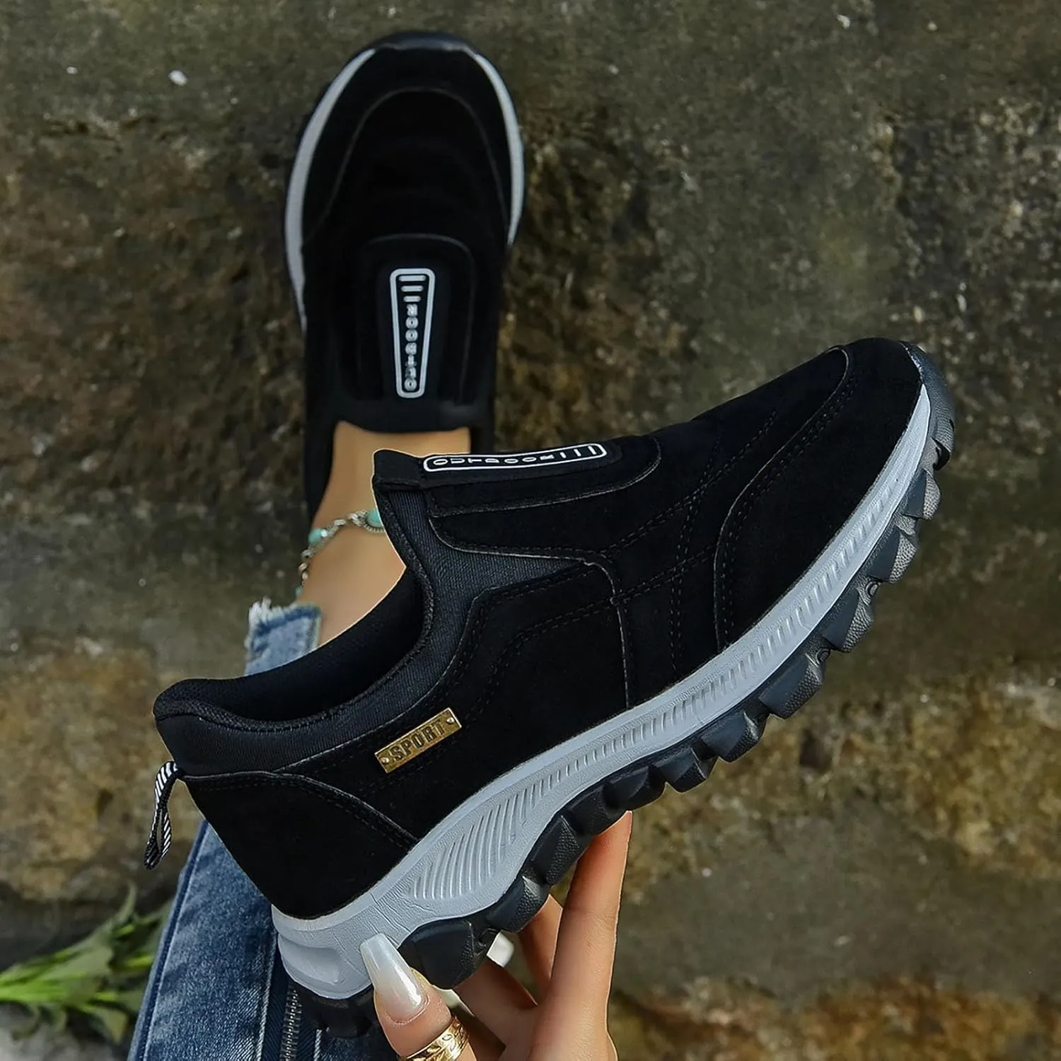 Lightweight Non Slip Sneakers for Men Lightweight Sport Gym Jogging Walking Sneaker Business Formal Dress Shoes