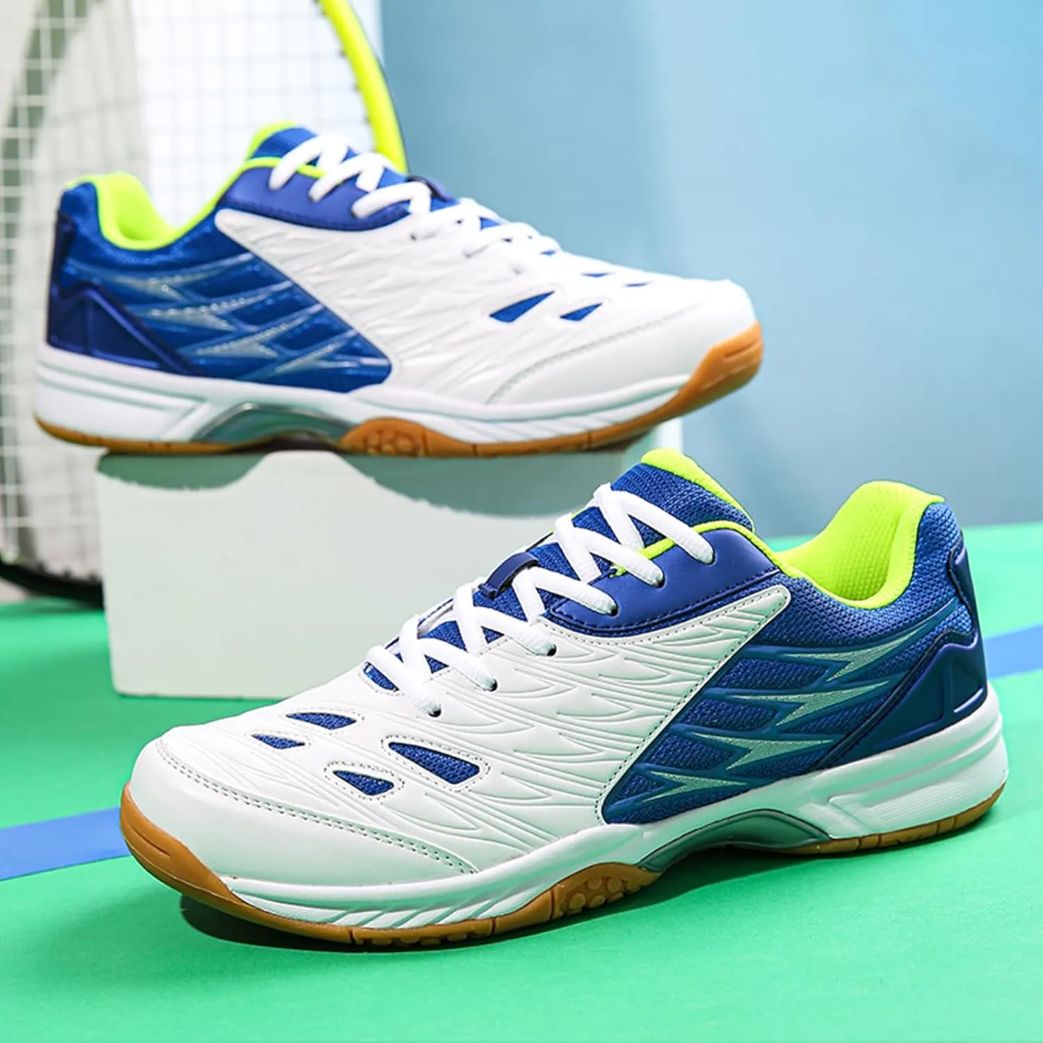 Lightweight Tennis and Pickleball Court Shoes - Versatile Indoor/Outdoor Sneakers for Badminton with Arch Support