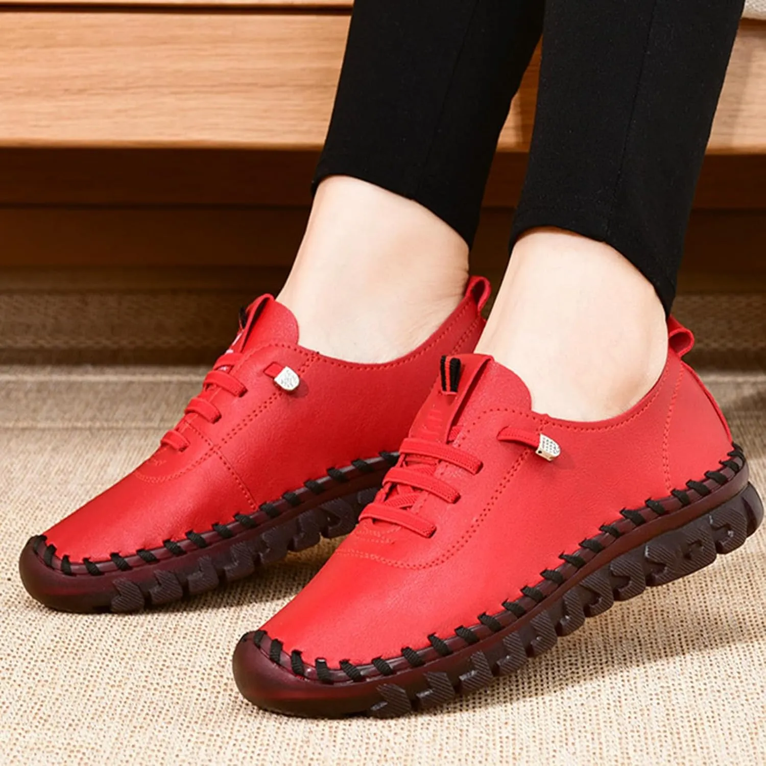 Loafers for Women Comfort Walking Shoes Comfort Walking Boat Shoe Lightweight Penny Loafers Slip on Work Flats Comfortable Loafer Casual Round Toe Moccasins Wild Driving Flat 2025