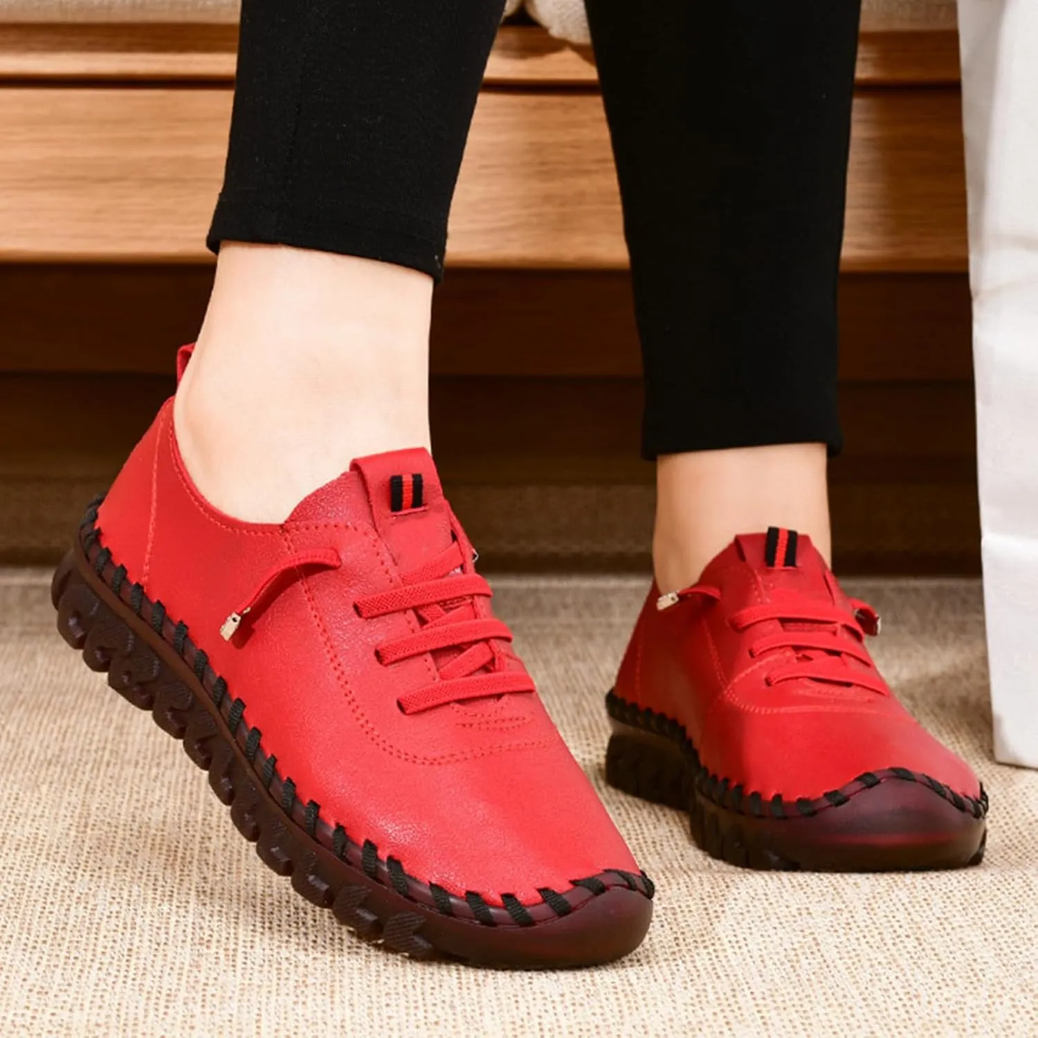 Loafers for Women Comfort Walking Shoes Comfort Walking Boat Shoe Lightweight Penny Loafers Slip on Work Flats Comfortable Loafer Casual Round Toe Moccasins Wild Driving Flat 2025