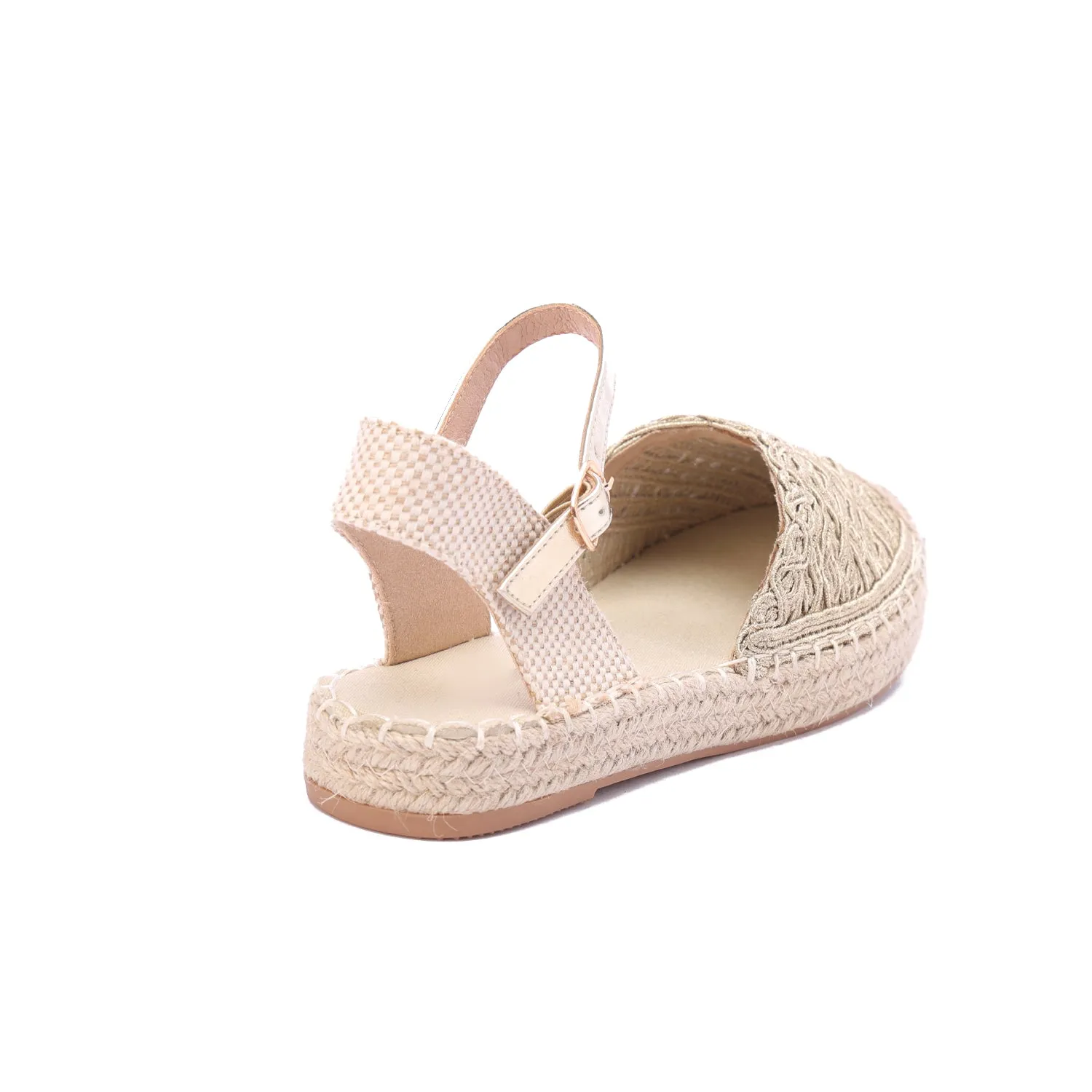 Marbella Lacework Espadrille - Gold