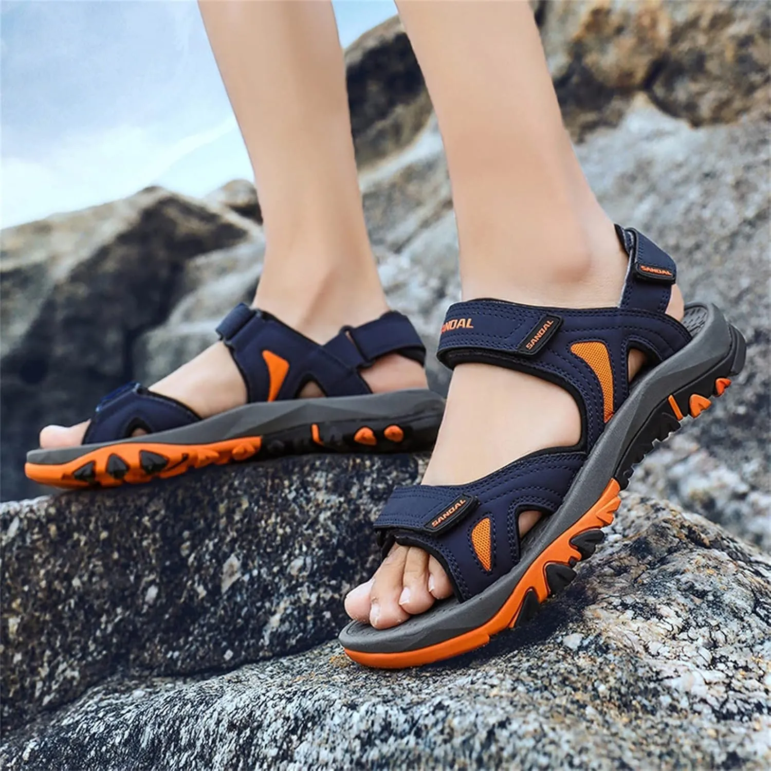 Men Shoes Beach Shoes Summer Two Way Outdoor Sports Sandals And Slippers Men Dress Sandals