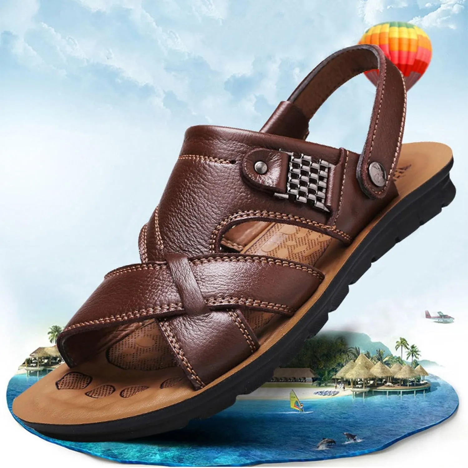 Mens Athletic Sandals Mens Beach Sandals Men Summer Shoes Summer Comfortable Breathable Outdoor Sandal