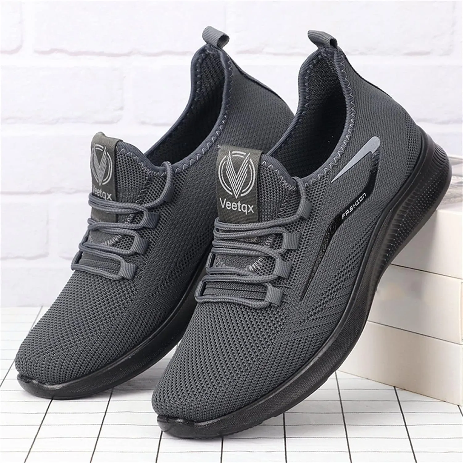 Mens Athletic Shoes Mens Footwear Lightweight Breathable Slip on Running Shoes for Men Sneakers Hands Free Slip On Sneaker White for Men Chunky