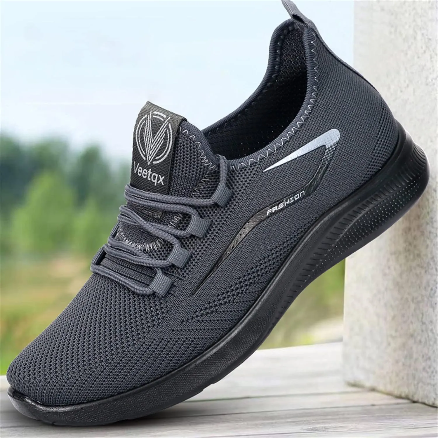 Mens Athletic Shoes Mens Footwear Lightweight Breathable Slip on Running Shoes for Men Sneakers Hands Free Slip On Sneaker White for Men Chunky