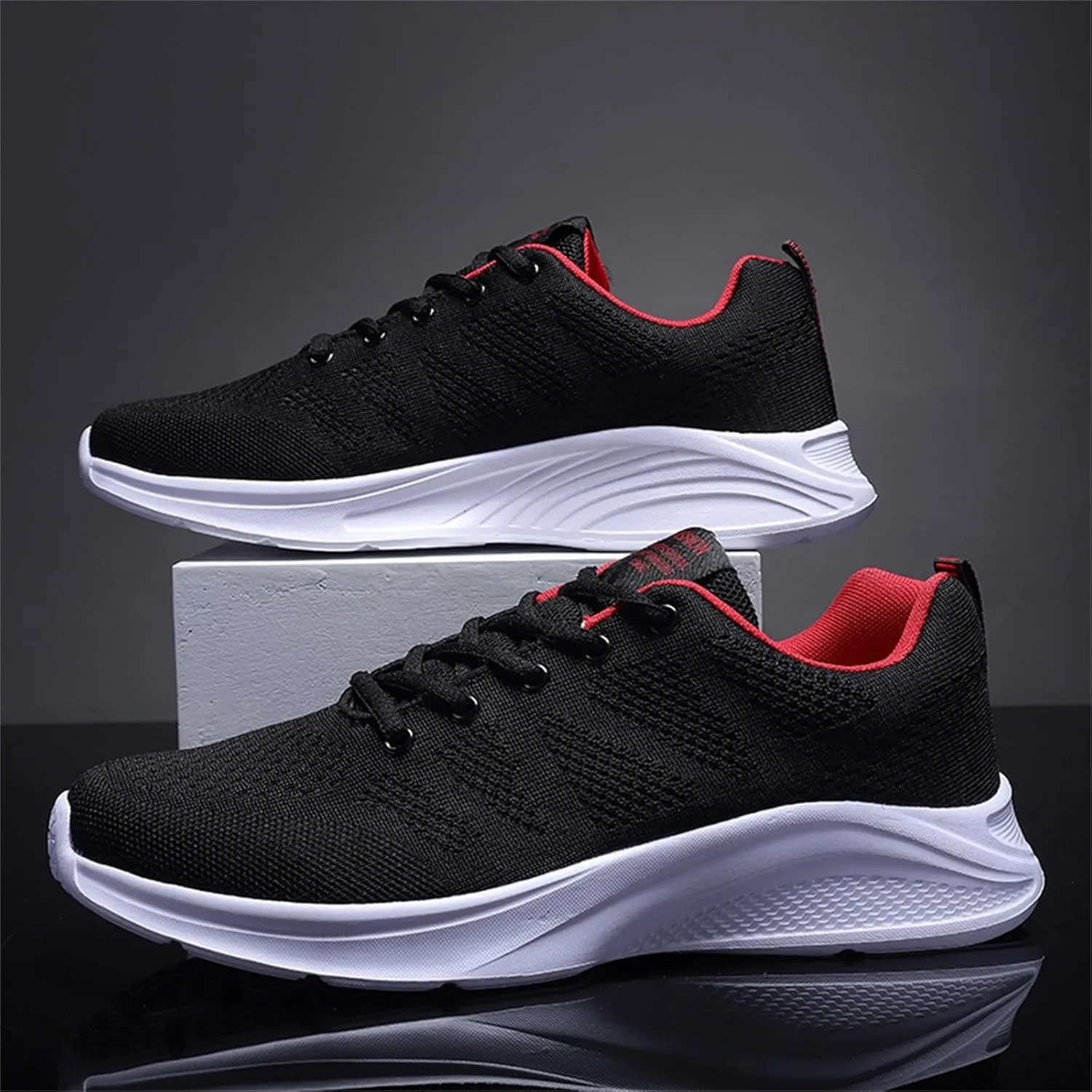 Men's Casual Shoe Fashion Summer Men Mesh Breathable Flat Lace Up Casual