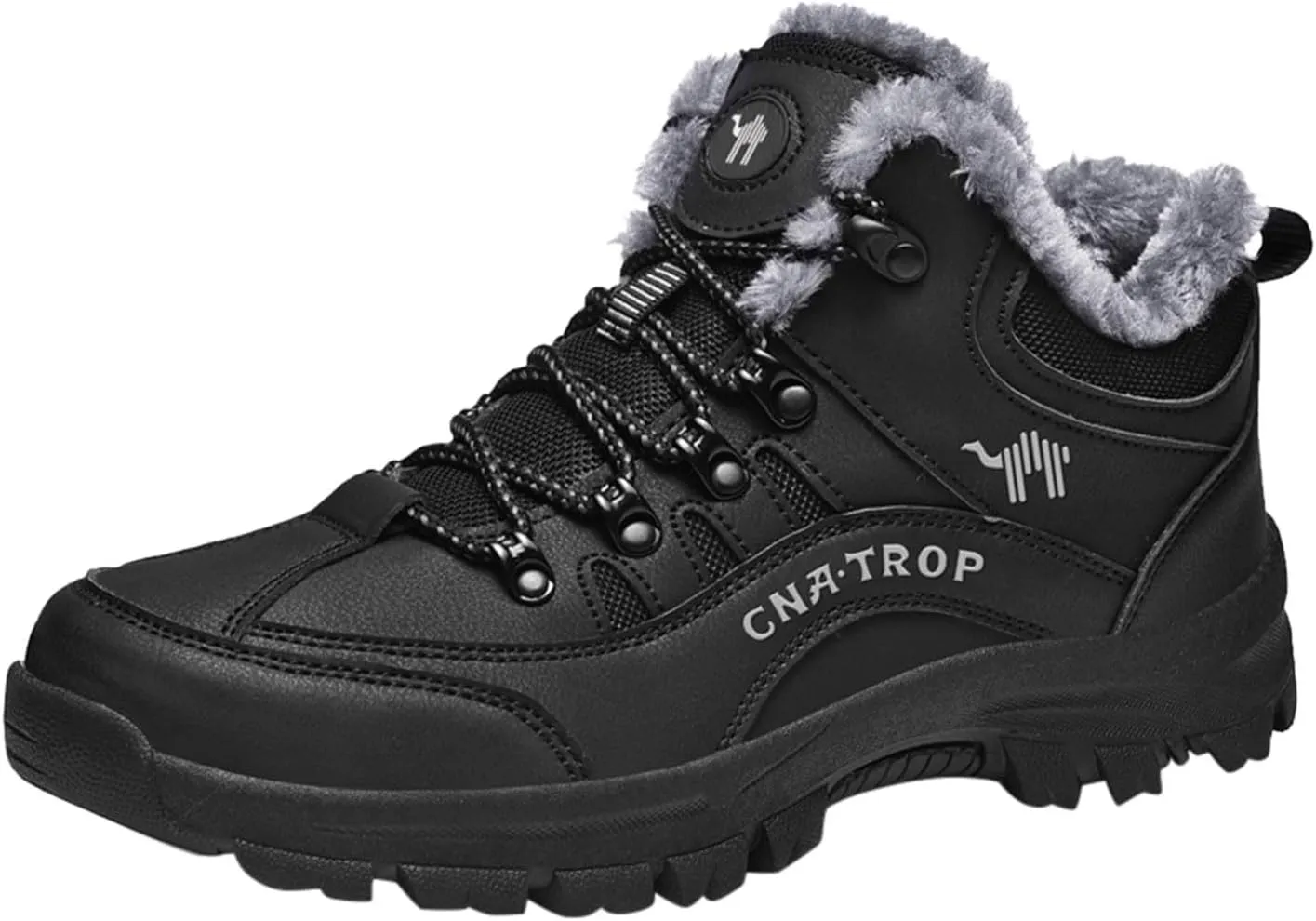 Men's Casual Shoe Men's Winter Leisure Sports Lace Up Cotton Hiking Shoes Warm and Cotton Thickened Snow Boots