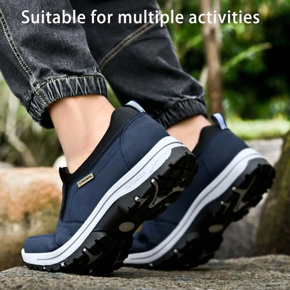 Men's Comfortable Waterproof Orthopedic Walking Shoes,Orthopedic Walking Shoes Hiking Shoes Mens,Slip-On Outdoor Sneakers