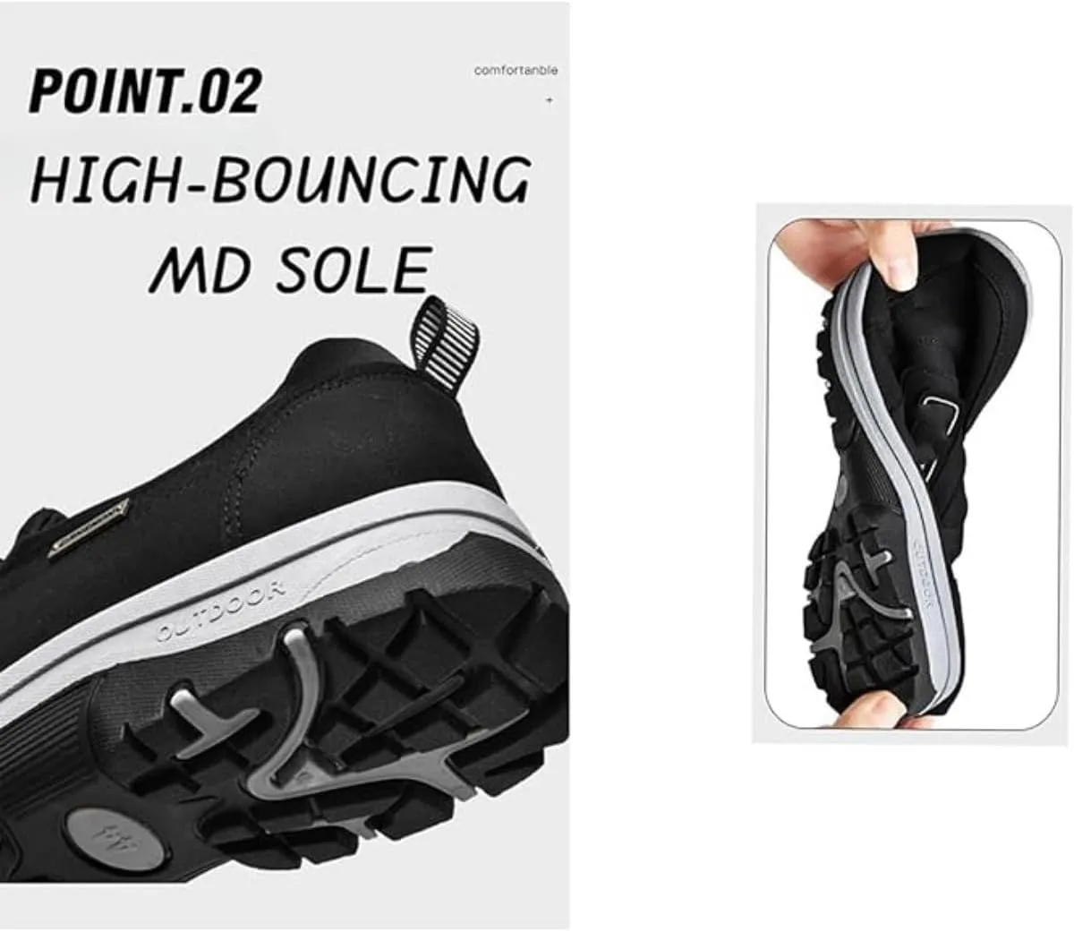 Men's Comfortable Waterproof Orthopedic Walking Shoes,Orthopedic Walking Shoes Hiking Shoes Mens,Slip-On Outdoor Sneakers