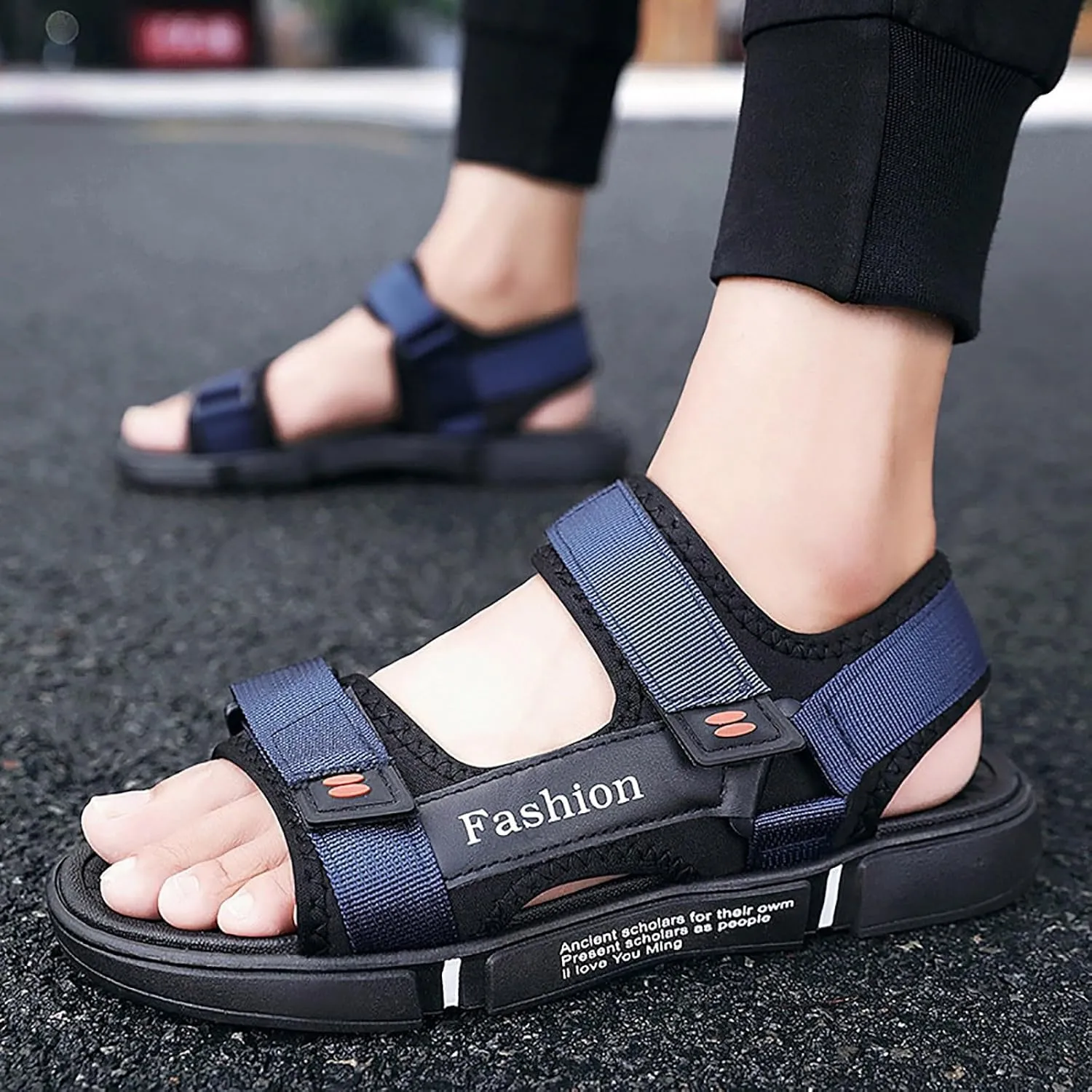 Men'S Couple Sandals Summer New Trend Sports And Leisure Purpose Slippers Non Slip Outdoor Wearing Beach Shoes