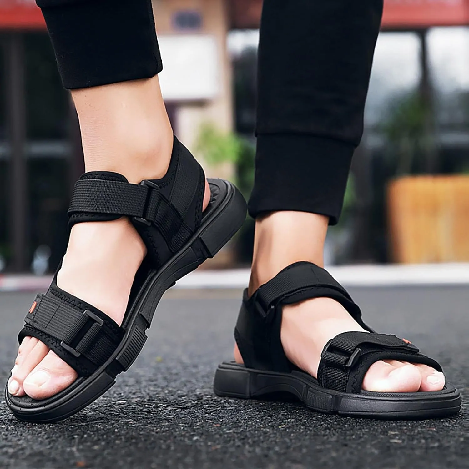 Men'S Couple Sandals Summer New Trend Sports And Leisure Purpose Slippers Non Slip Outdoor Wearing Beach Shoes