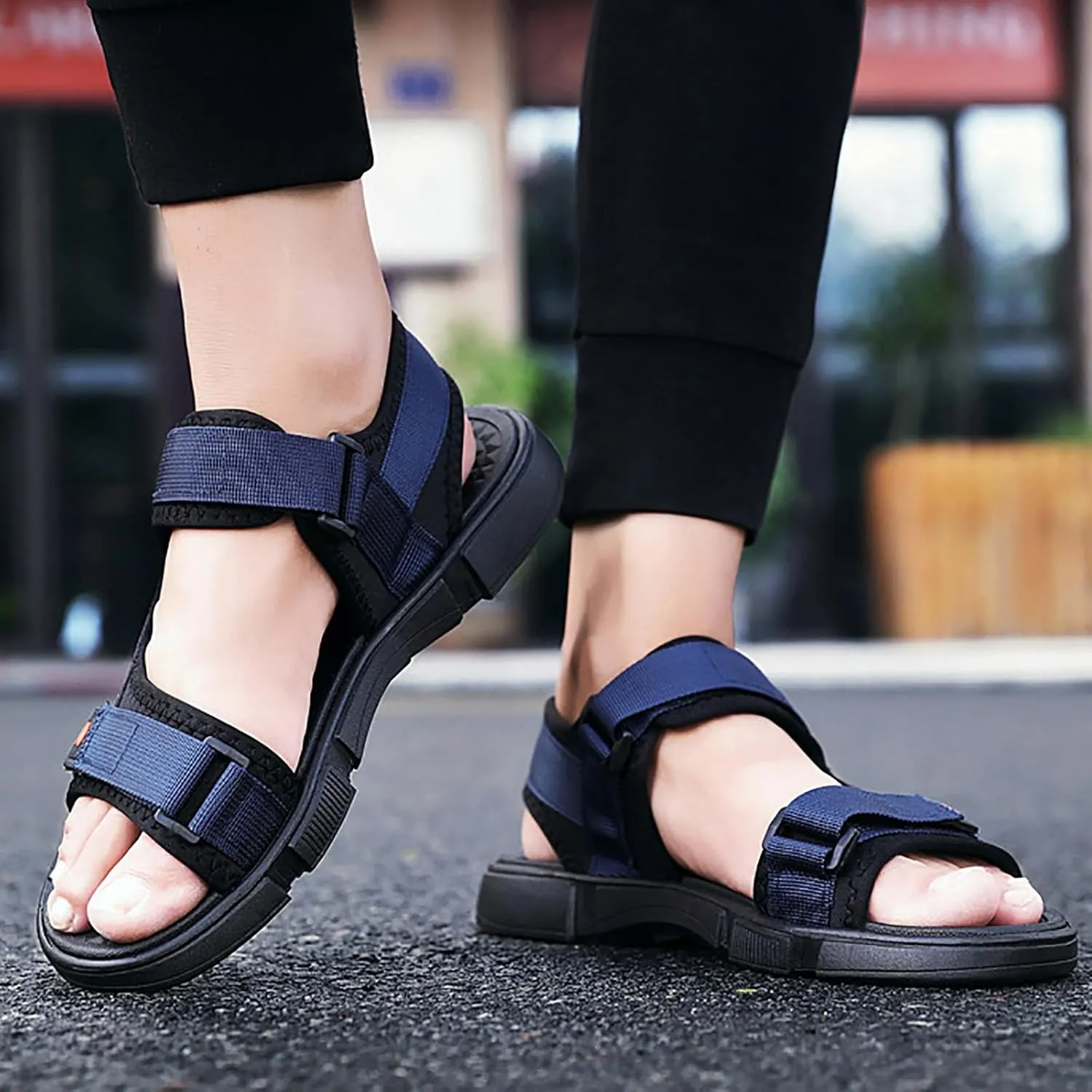 Men'S Couple Sandals Summer New Trend Sports And Leisure Purpose Slippers Non Slip Outdoor Wearing Beach Shoes