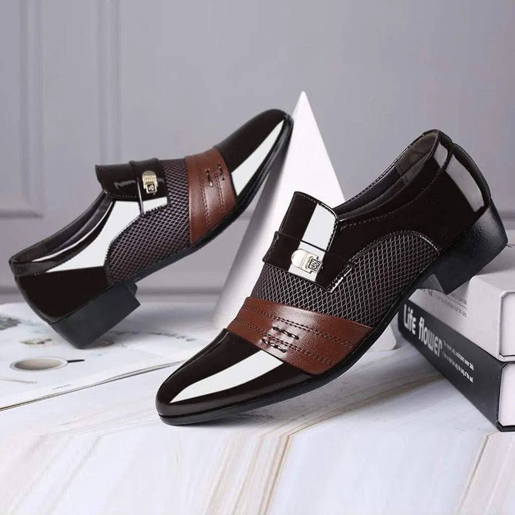 Men's Dress Shoes Classic Casual Loafers Tuxedo Oxford Shoes Formal Wedding Shoes Wide Business Penny Loafers