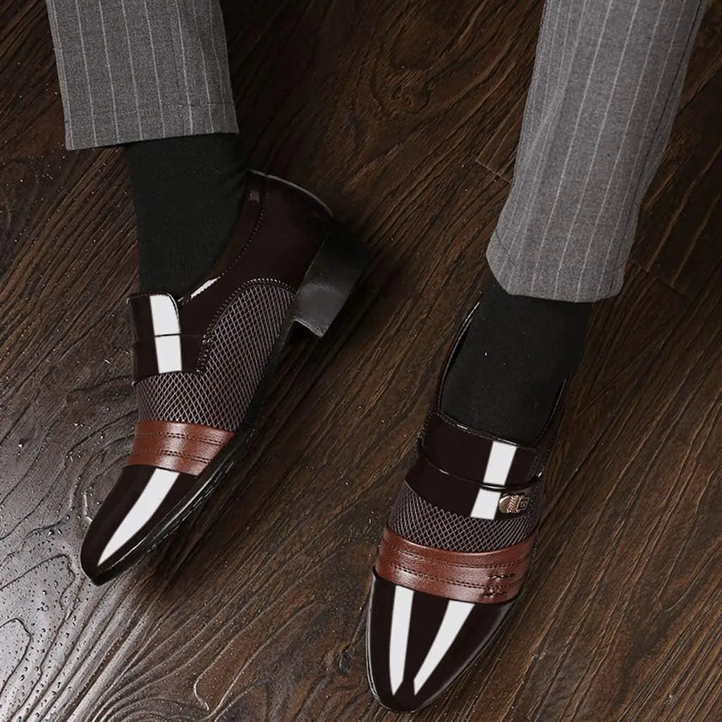 Men's Dress Shoes Classic Casual Loafers Tuxedo Oxford Shoes Formal Wedding Shoes Wide Business Penny Loafers