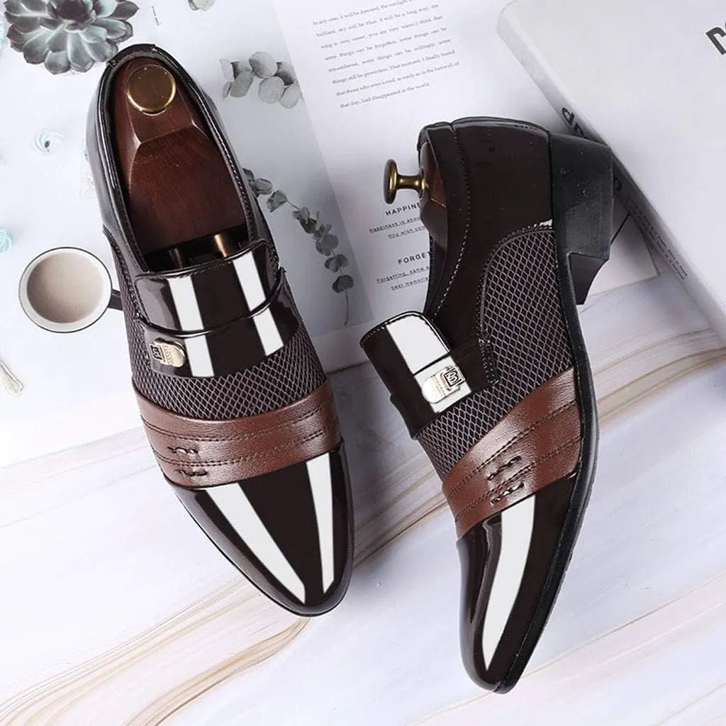Men's Dress Shoes Classic Casual Loafers Tuxedo Oxford Shoes Formal Wedding Shoes Wide Business Penny Loafers