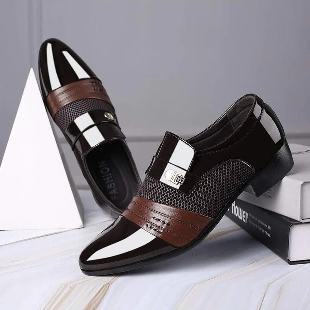 Men's Dress Shoes Classic Casual Loafers Tuxedo Oxford Shoes Formal Wedding Shoes Wide Business Penny Loafers