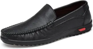 Men's Driving Penny Loafers Bare Vamp Casual Boat Moccasins Soft Rubber Sole