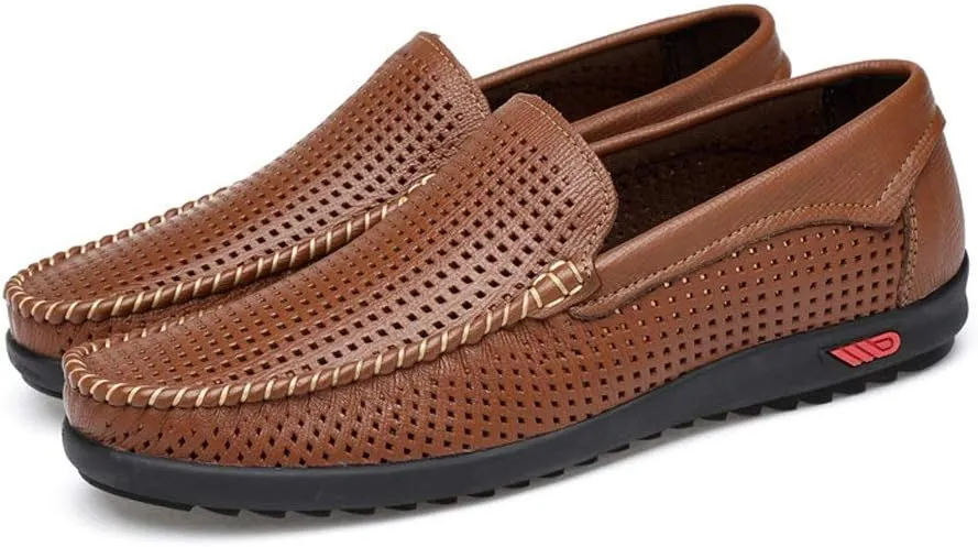 Men's Driving Penny Loafers Bare Vamp Casual Boat Moccasins Soft Rubber Sole